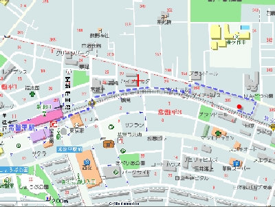 徒歩ルート地図